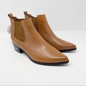 Blondo Camel Leather Ankle Booties